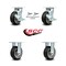 Service Caster 5 Inch Rubber on Aluminum Caster Set with 2 Brakes/Swivel Lock 2 Rigid SCC SCC-30CS520-RAB-TLB-BSL-2-R-2 - alternate 3